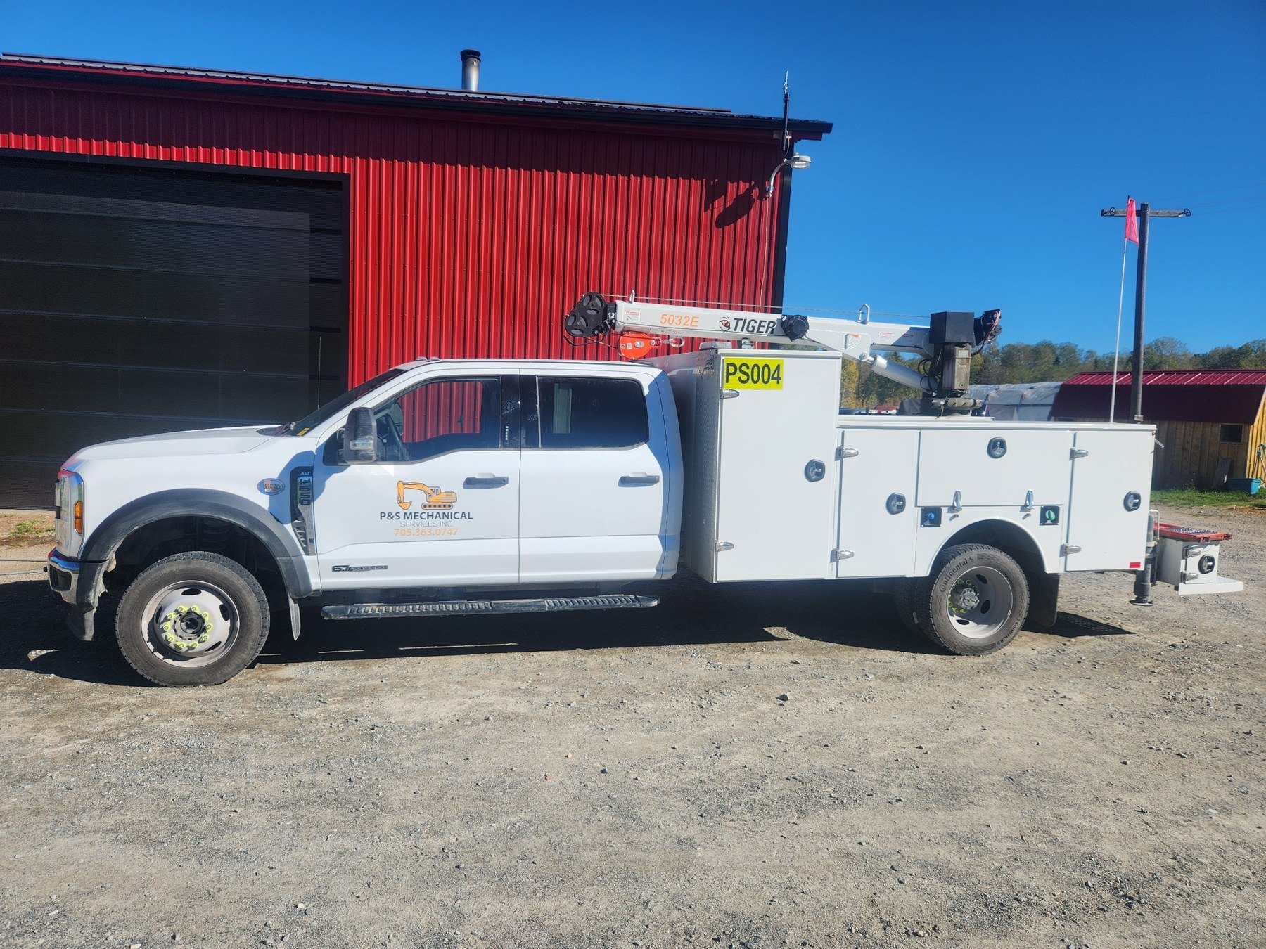 P&S Mechanical mobile service truck ready for field work in Timmins